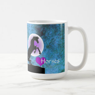Hartpaarden V (blauw/groen) Koffiemok