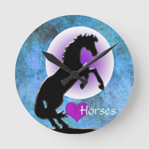 Hartpaarden V (blauw/groen) Ronde Klok