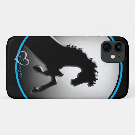 Hartpaarden V Hazy Moon (blauw) Case-Mate iPhone Case (Achterkant (horizontaal))