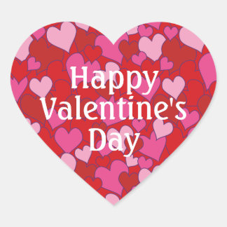 Hartpatroon Fijne Valentijnsdag Sticker