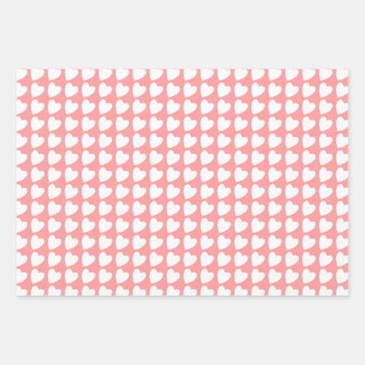 Hartpatroon in zwart, wit en roze inpakpapier vel (Voorkant)