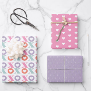 Hartpatroon inpakpapier vel voor Valentijnsdag