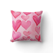 Hartpatroon mooie roze en rode waterverf hart