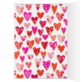 Hartpatroon Roze rode Valentijnse  (Binnen (Links))