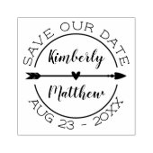 Hartpijl Calligrafie Namen Save Our Date Rubberstempel (Afrduk)
