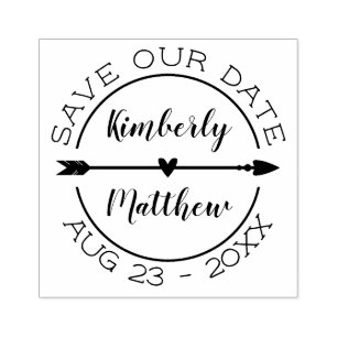 Hartpijl Calligrafie Namen Save Our Date Rubberstempel