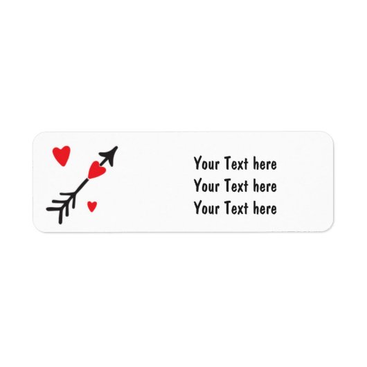 Hartpijl Valentijn Leuke Adresetiketten Etiket (Voorkant)