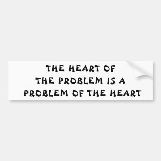 Hartprobleem Fortune Cookie Bumpersticker (Voorkant)