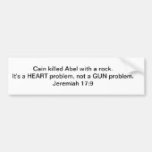 Hartprobleem, geen pistool probleem bumpersticker (Voorkant)