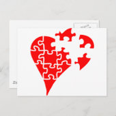 hartpuzzel briefkaart (Voorkant / Achterkant)