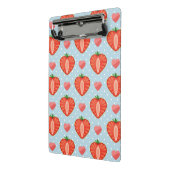 Hartrambes met pooldots en harten mini klembord (Angled2)