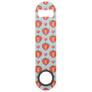 Hartrambes met pooldots en harten speed flessenopener