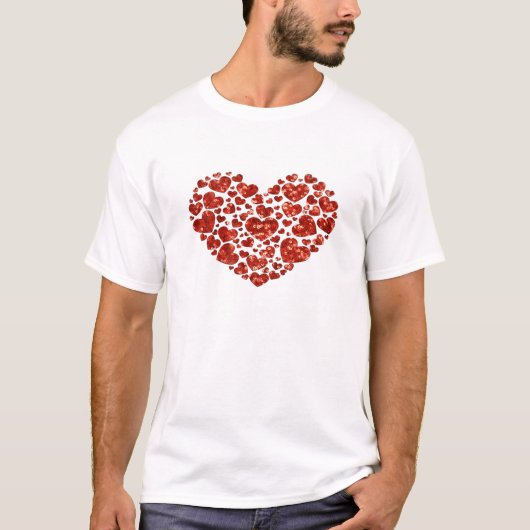 hartritme van de Valentijnsdag T-shirt (Voorkant)
