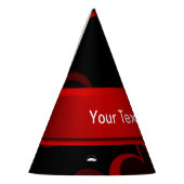 hartrood in zwarte tekst sjabloon feesthoedjes (Links)