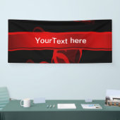 hartrood in zwarte tekst sjabloon spandoek (Beurs)