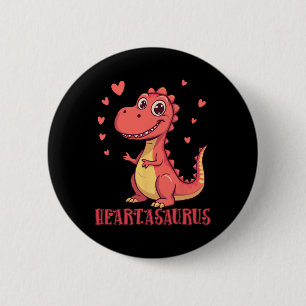 Hartsaurus Mooie Dinosaurus Valentijnsontwerp  Ronde Button 5,7 Cm