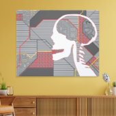 hartschedel canvas afdruk (Insitu (Woonkamer))