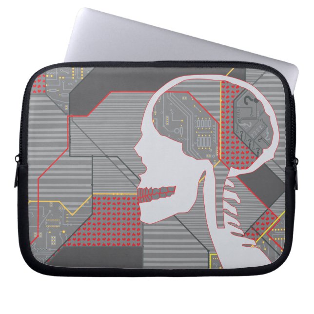 hartschedel laptop sleeve (Voorkant)