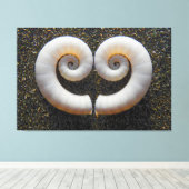 HARTSCHELPEN 40x60 Canvas Afdruk (Insitu (Houten vloer))