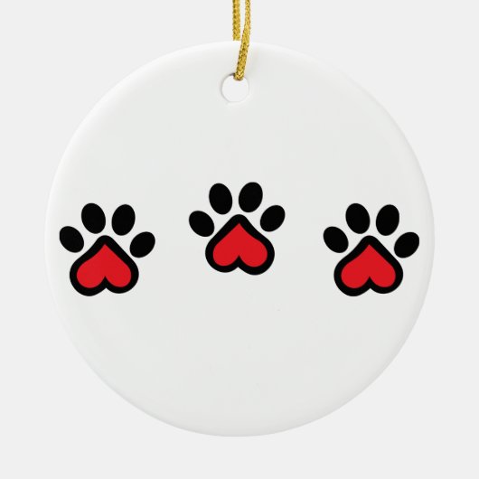 Hartschilderafdrukken Keramisch Ornament (Voorkant)