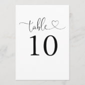 Hartschrift zwart-wit tafelnummer (Voorkant)