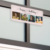 Hartscript 4 Foto Happy Birthday-banner Spandoek (Buitenkant Gebouw)