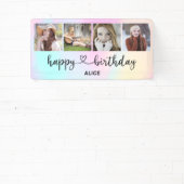 Hartscript 4 Fotoholografische verjaardagstanner Spandoek (Insitu)