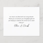 Hartscript Eucalyptus New Baby Dank je creditcard (Achterkant)