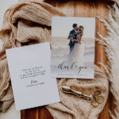 hartscript newlyweds bruiloft foto bedankt