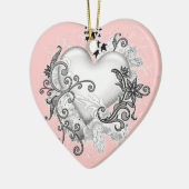 Hartslag (aanpasbaar) keramisch ornament (Links)