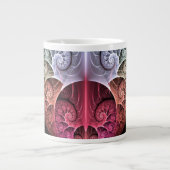 Hartslag, Abstracte Surreal Fantasy Fractal Art Extra Grote Beker (Voorkant)