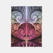 Hartslag, Abstracte Surreal Fantasy Fractal Art Fleece Deken (Voorkant)