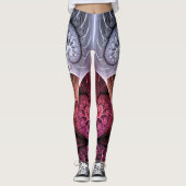 Hartslag, Abstracte Surreal Fantasy Fractal Art Leggings (Voorkant)