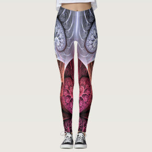 Hartslag, Abstracte Surreal Fantasy Fractal Art Leggings