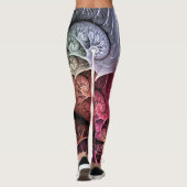 Hartslag, Abstracte Surreal Fantasy Fractal Art Leggings (Achterkant)