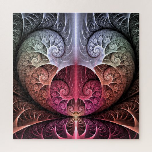 Hartslag, Abstracte Surreal Fantasy Fractal Art Legpuzzel (Verticaal)
