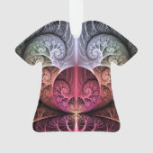 Hartslag, Abstracte Surreal Fantasy Fractal Art Ornament (achterkant)