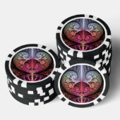 Hartslag, Abstracte Surreal Fantasy Fractal Art Poker Chips (Opstapeling)