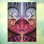 Hartslag, Abstracte Surreal Fantasy Fractal Art Raamsticker (Vel 3)