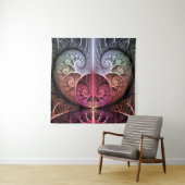 Hartslag, Abstracte Surreal Fantasy Fractal Art Wandkleed (In situ)