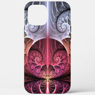 Hartslag, Abstracte Surrealistische Fantasie Fract iPhone 12 Pro Max Hoesje