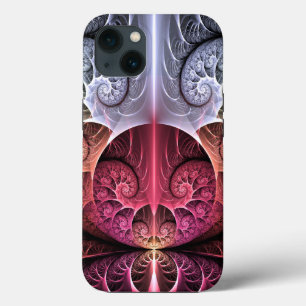 Hartslag, Abstracte Surrealistische Fantasie Fract iPhone 13 Hoesje