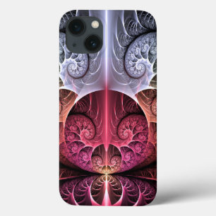 Hartslag, Abstracte Surrealistische Fantasie Fract iPhone 13 Hoesje