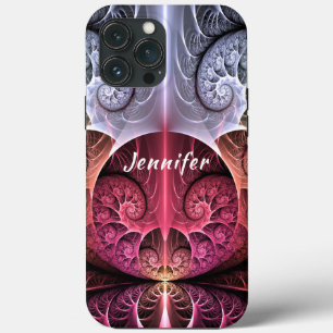 Hartslag, Abstracte Surrealistische Fantasie Fract iPhone 13 Pro Max Hoesje