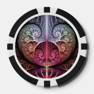 Hartslag, Abstracte Surrealistische Fantasie Fract Poker Chips