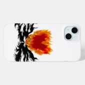 Hartslag bij vlammen Case-Mate iPhone case (Achterkant (horizontaal))