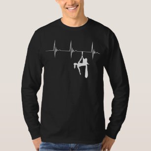 Hartslag ECG Pulse Aerial Hoop Circus Lyra Aerial T-shirt