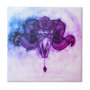 hartslag en vingerafdrukken tegeltje