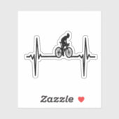 Hartslag Fiets - Fietsen Hartslag Sticker (Vel)