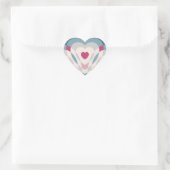 hartslag hart sticker (Tas)